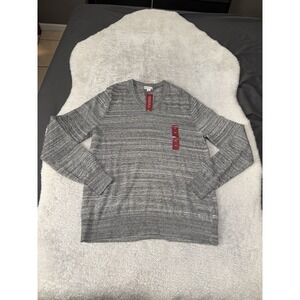 New Merona Men's Cement Gray V Neck Pullover Sweater Size XL NWT